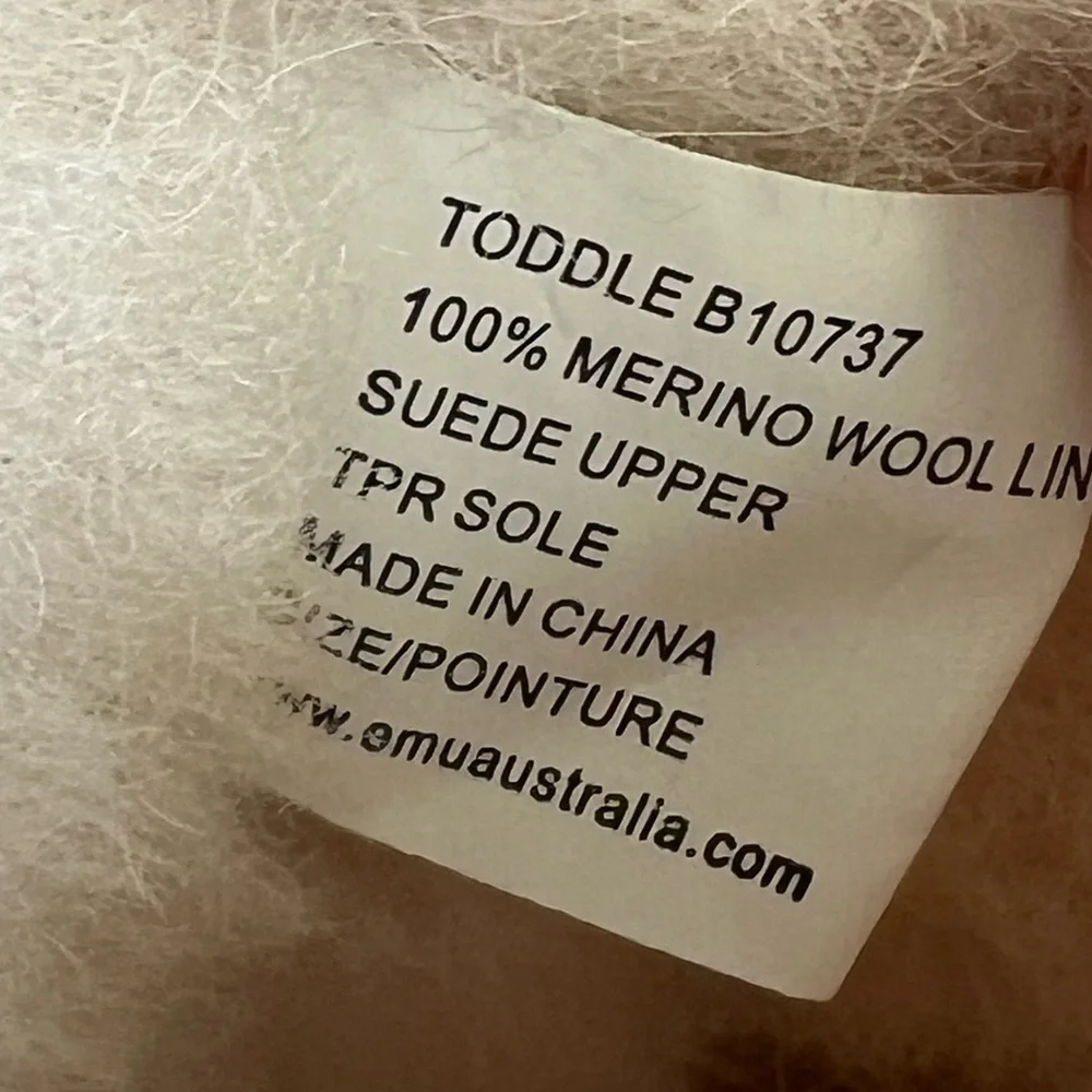 Emu Australia Toddle Boots 6-12 Months Suede Merino Wool Lined Baby Winter Boots